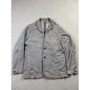 Faherty Inlet Knit Blazer Heather Gray Unstructured Jacket Sport Coat Mens Large